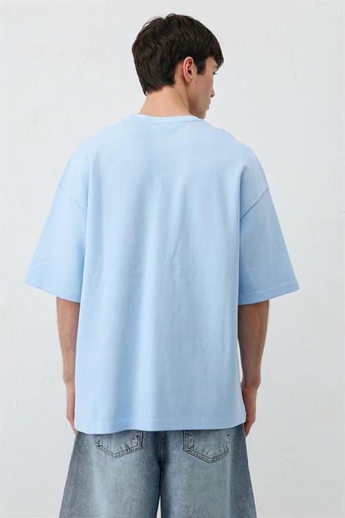 Wholesale Mens Light Blue T-Shirt