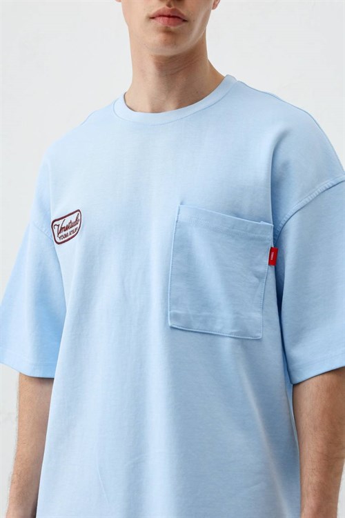 Wholesale Mens Light Blue T-Shirt