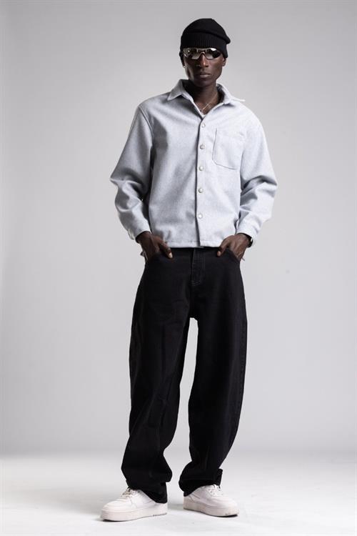 Wholesale Mens Light Gray Wool Blend Coat