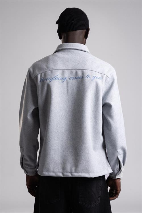 Wholesale Mens Light Gray Wool Blend Coat