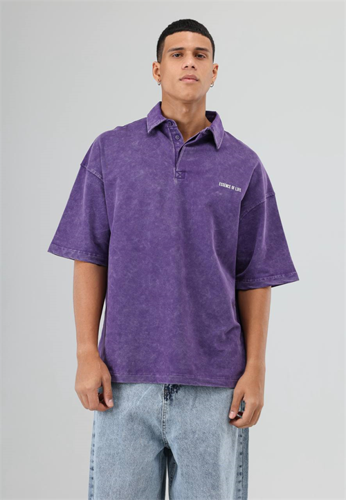 Wholesale Mens Lilac Polo T-Shirt