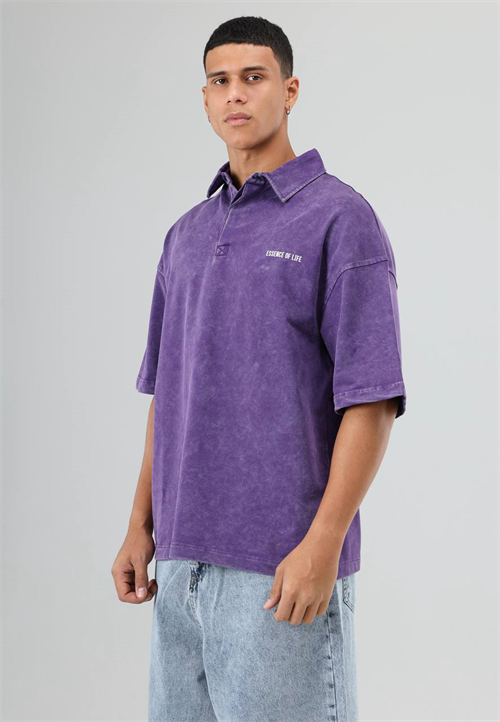 Wholesale Mens Lilac Polo T-Shirt