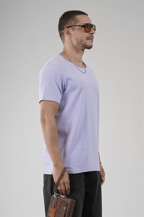 Wholesale Mens Lilac T-Shirt
