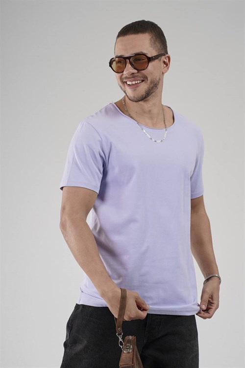 Wholesale Mens Lilac T-Shirt