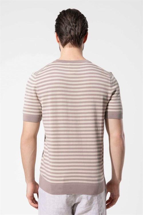 Wholesale Mens Mink Knit Crew-Neck T-Shirt