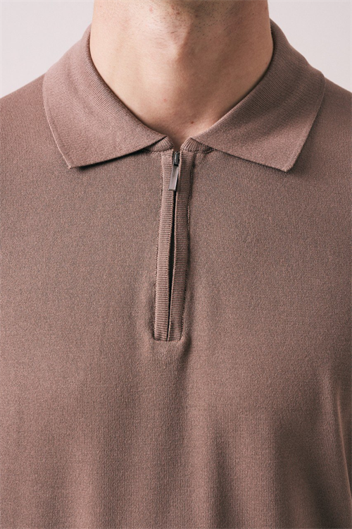 Wholesale Mens Mink Knit Polo Shirt