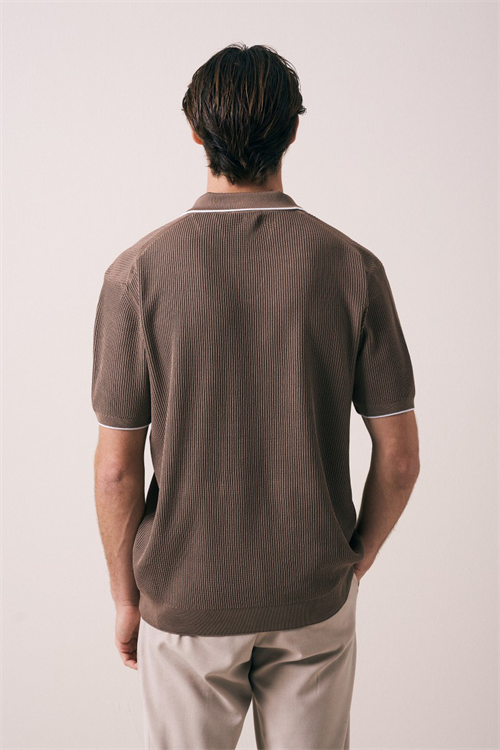 Wholesale Mens Mink Knit Polo Shirt