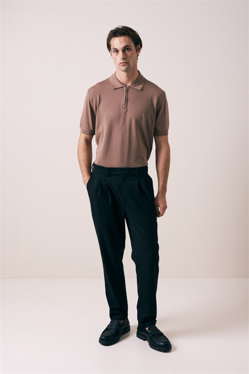 Wholesale Mens Mink Knit Polo Shirt