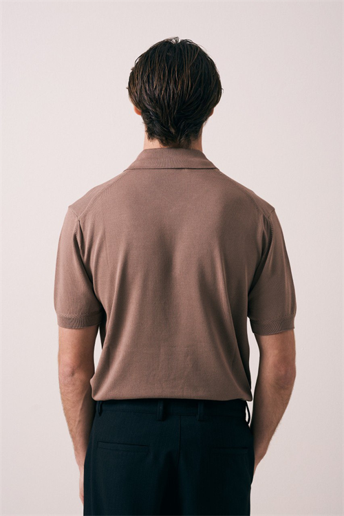 Wholesale Mens Mink Knit Polo Shirt