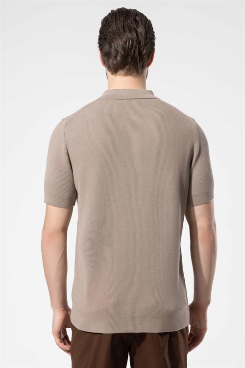 Wholesale Mens Mink Knit Polo T-Shirt
