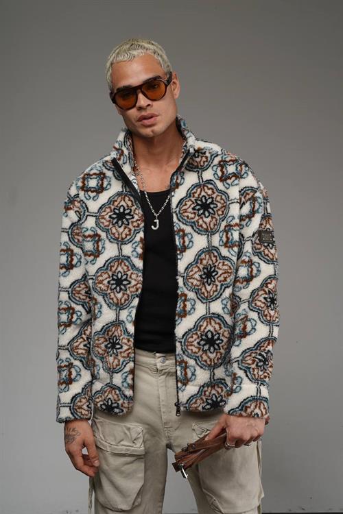 Wholesale Mens Mink Oversized Plush Zip-Up Jacket