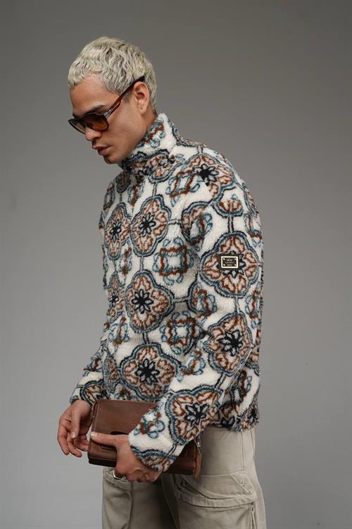 Wholesale Mens Mink Oversized Plush Zip-Up Jacket