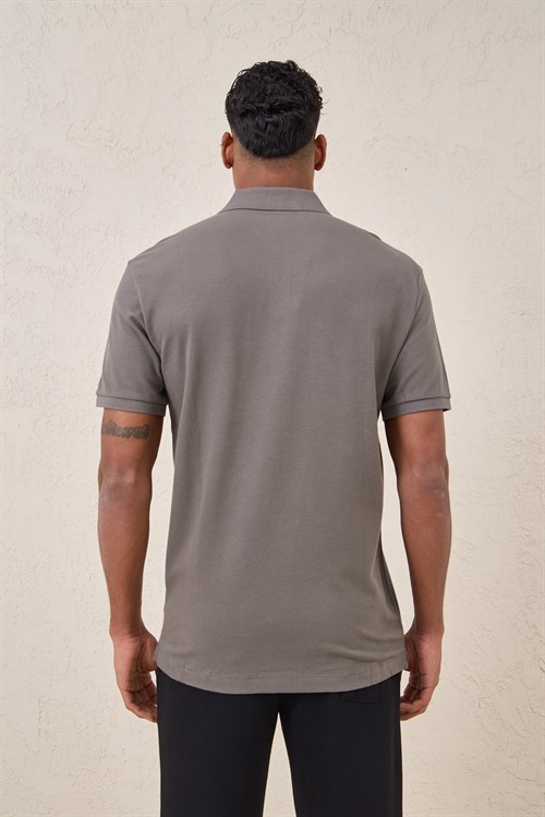 Wholesale Mens Mink Pique Fabric Polo Shirt