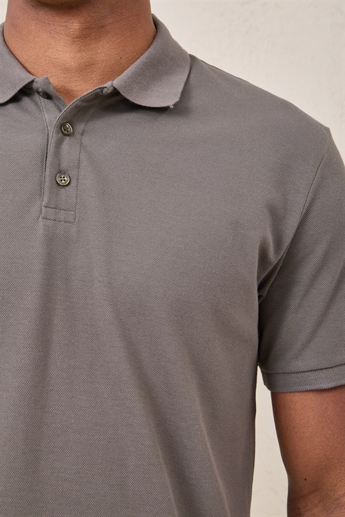 Wholesale Mens Mink Pique Fabric Polo Shirt