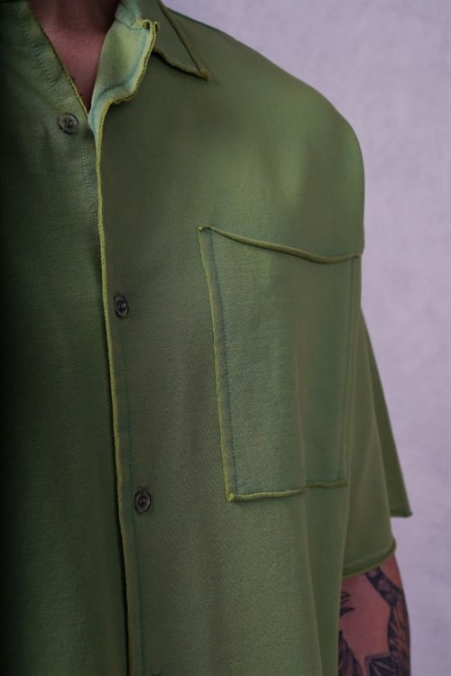 Wholesale Mens Pistachio Shirt and Shorts Set