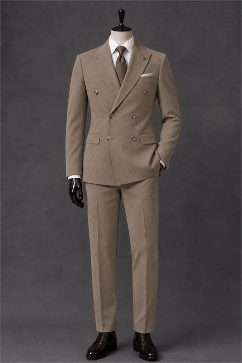 Wholesale Men's Mink Two-Piece Suit 1701-128