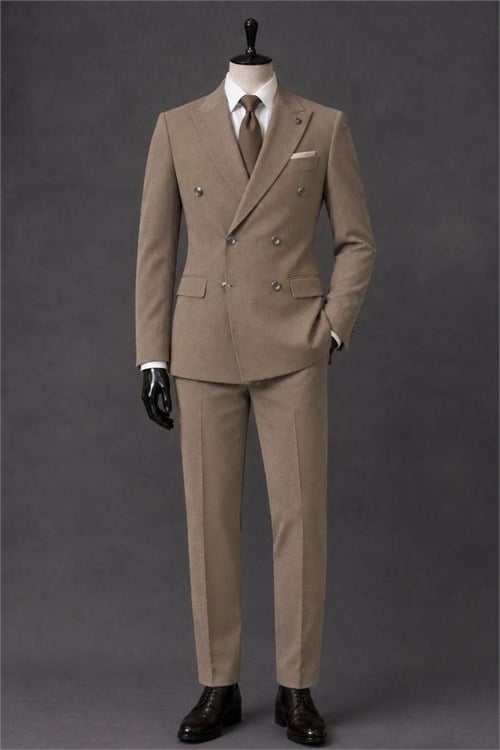 Wholesale Men's Mink Two-Piece Suit 1701-127