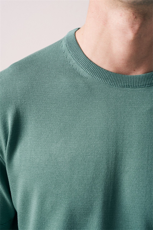 Wholesale Mens Mint Knit Crew-Neck T-Shirt