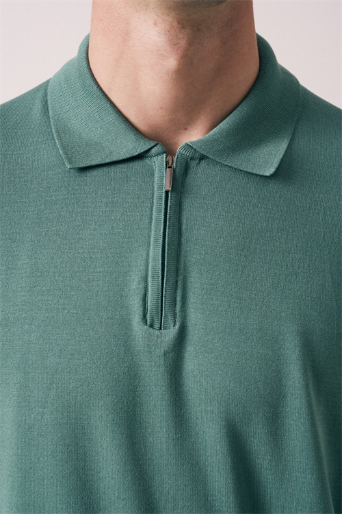 Wholesale Mens Mint Knit Polo Shirt