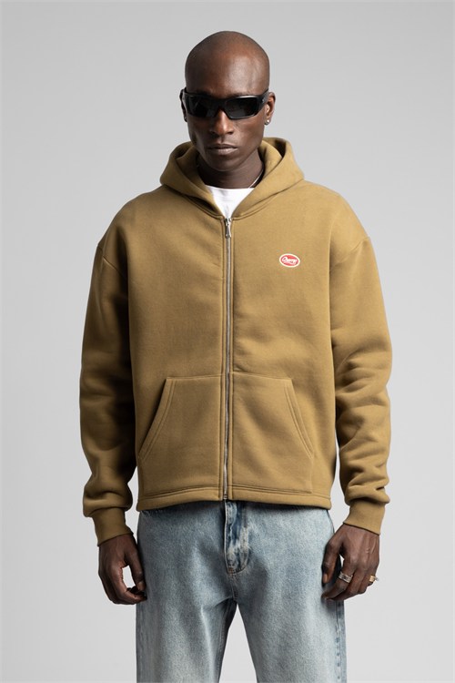 Wholesale Mens Mustard Embroidered Sweatshirt 