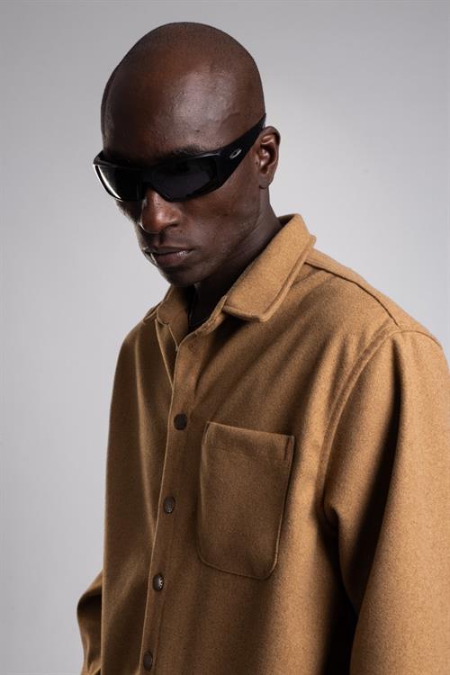 Wholesale Mens Mustard Wool Blend Coat