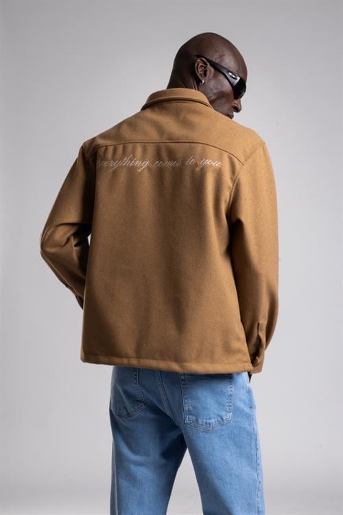 Wholesale Mens Mustard Wool Blend Coat