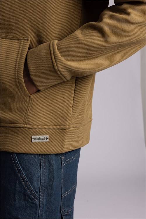 Wholesale Mens Mustard Zip Sweatshirt 