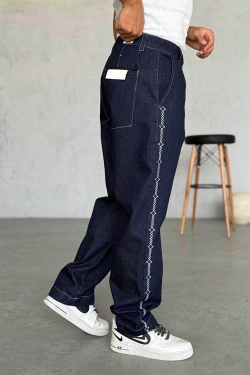 Wholesale Mens Navy Baggy Jeans
