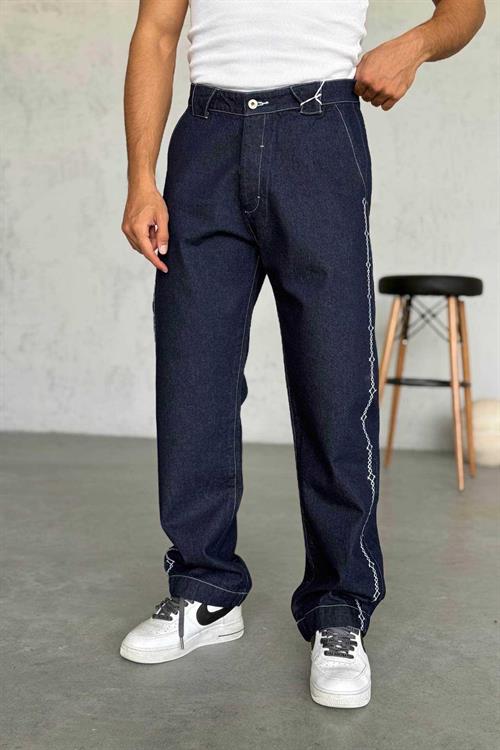 Wholesale Mens Navy Baggy Jeans