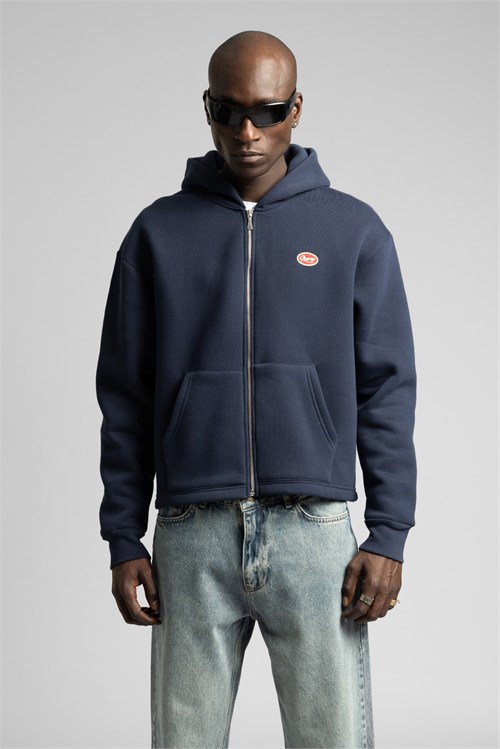 Wholesale Mens Navy Embroidered Sweatshirt 
