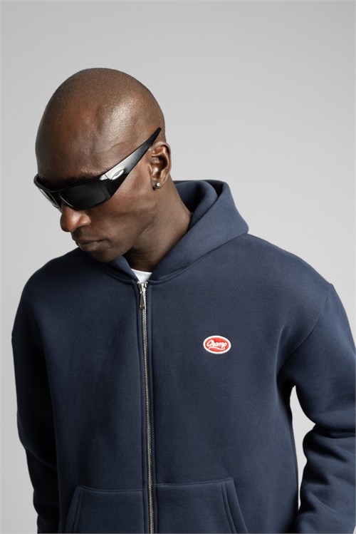 Wholesale Mens Navy Embroidered Sweatshirt 
