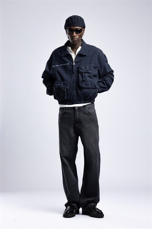 Wholesale Mens Navy Jean Jackets