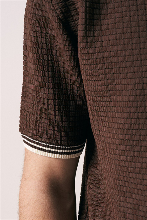 Wholesale Mens Navy Knit Crew-Neck T-Shirt