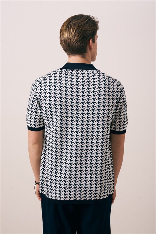 Wholesale Mens Navy Knit Shirt