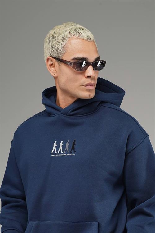 Wholesale Mens Navy Oversized Sweatshirt 