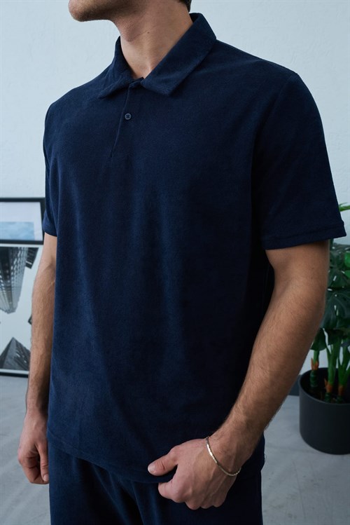 Wholesale Mens Navy Polo T-Shirt