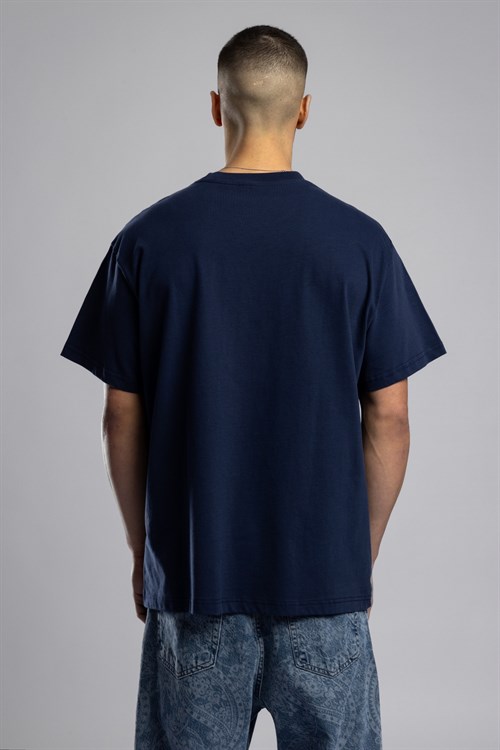 Wholesale Mens Navy Printed T-shirt