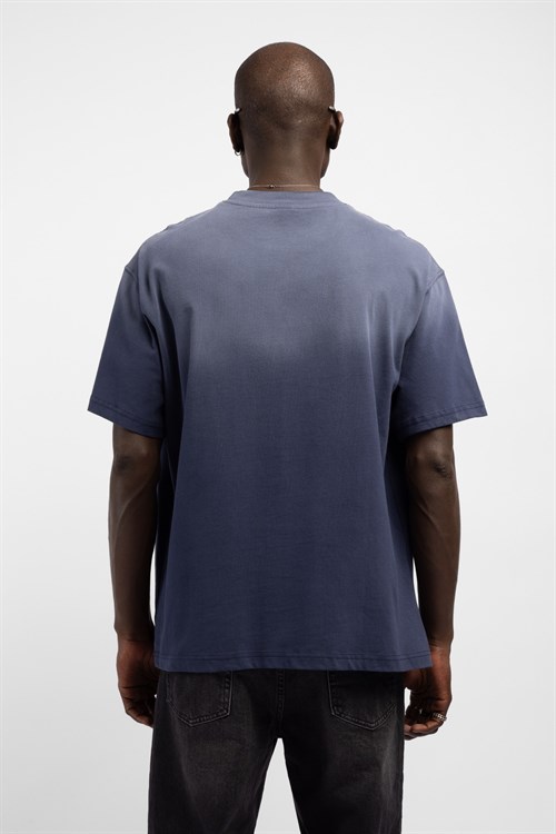 Wholesale Mens Navy Printed T-shirt