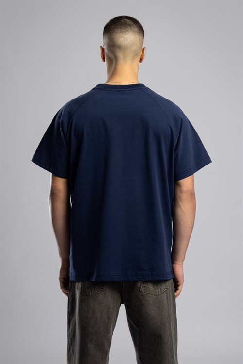 Wholesale Mens Navy Printed T-shirt