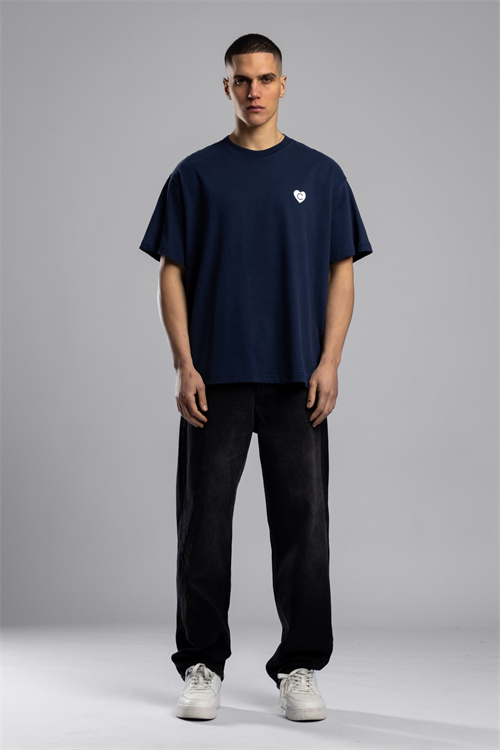 Wholesale Mens Navy Printed T-Shirt