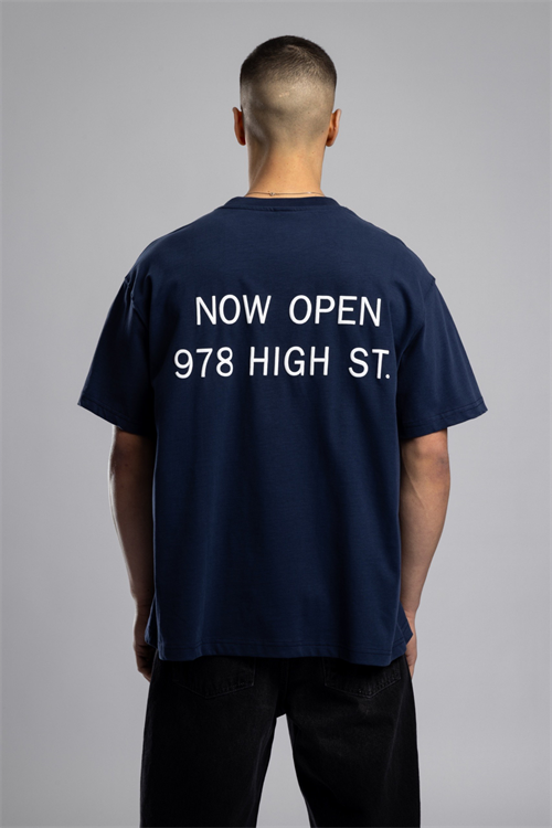 Wholesale Mens Navy Printed T-Shirt
