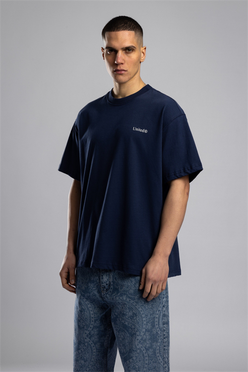 Wholesale Mens Navy Printed T-shirt