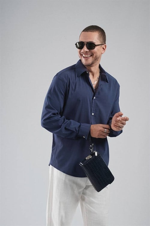 Wholesale Mens Navy Shirt