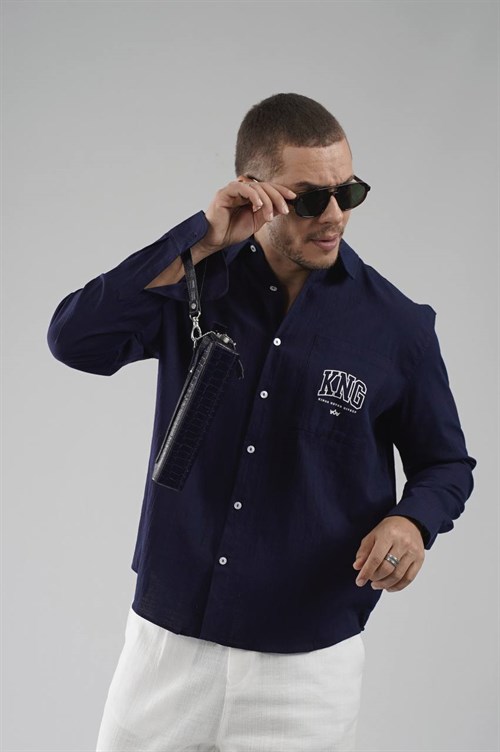 Wholesale Mens Navy Shirt