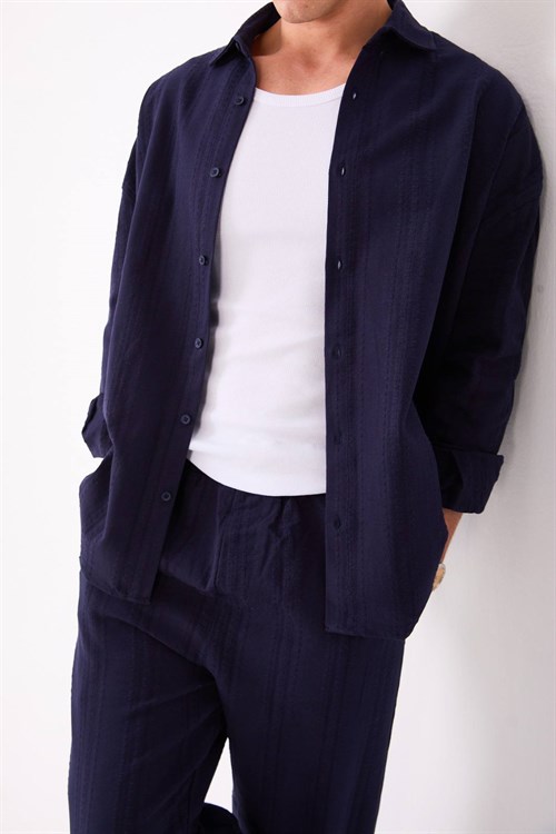 Wholesale Mens Navy Shirt And Pants Set