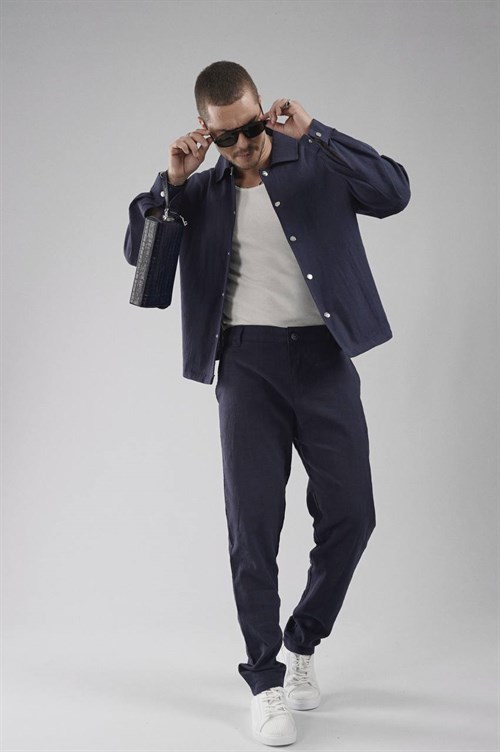 Wholesale Mens Navy Shirt and Pants Set
