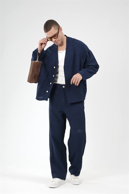 Wholesale Mens Navy Shirt and Pants Set