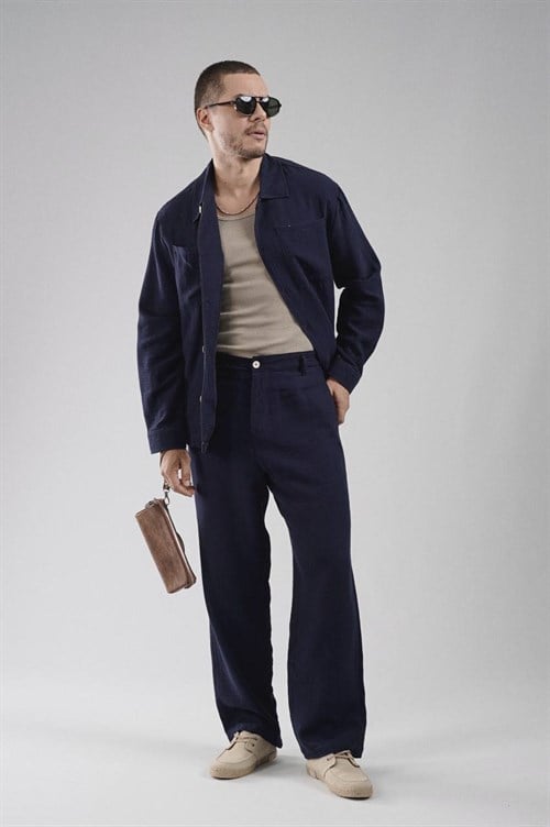 Wholesale Mens Navy Shirt and Pants Set