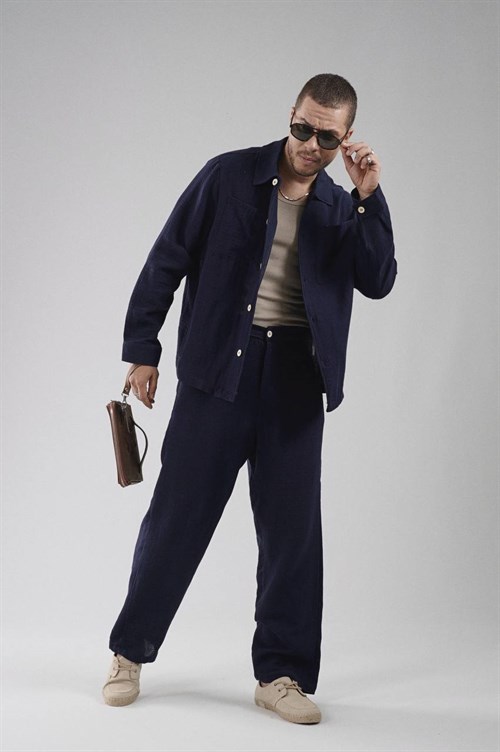 Wholesale Mens Navy Shirt and Pants Set