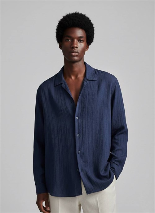 Wholesale Mens Navy Shirt